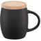 Tasse en céramique Hearth avec couvercle/sous-verre en bois 15oz