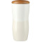 Gobelet en céramique à double paroi Reno avec couvercle en bois 10oz