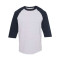 T-shirt manches raglan 3/4 classique pour adultes