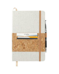 Carnet en liège et coton recyclé FSC Mix 5,5" x 8,5"