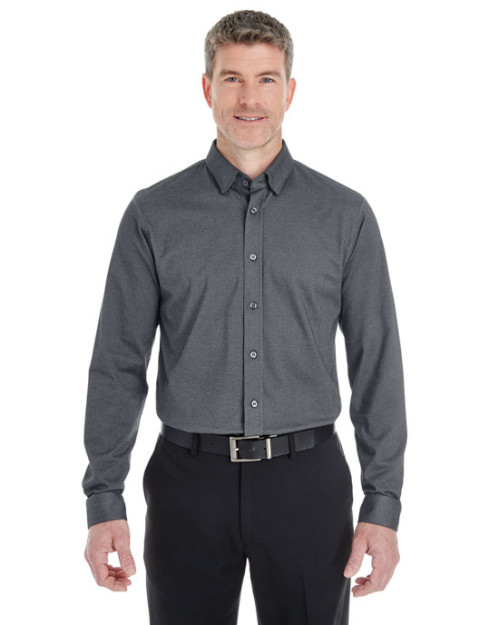 Chemise boutonnée pour homme en mélange de coton Central