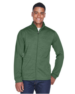 Manteau pour homme Newbury en molleton à motif mélangé avec blocs de couleur et fermeture pleine longueur de Devon & JonesMD