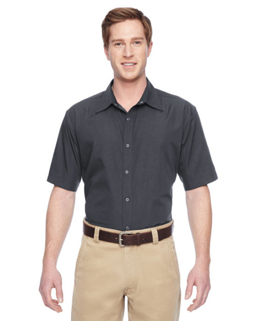 Chemise à manches courtes pour homme Advantage avec fermeture à boutons-pression d Harriton